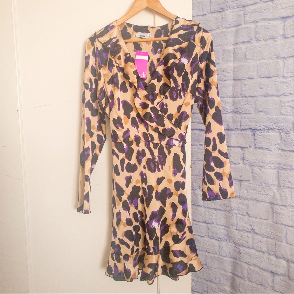 Leopard Print Ruffle Dress